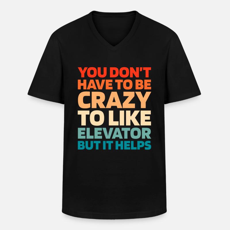 Elevator Elevator - Men's V-Neck T-Shirt - black