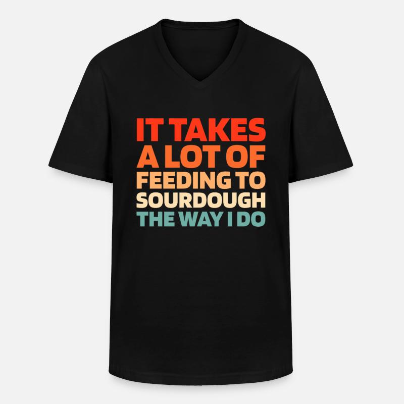 Sauerteig Brot - Männer-T-Shirt mit V-Ausschnitt - Schwarz