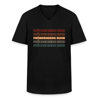 Deutsche Stadt Fröndenberg Ruhr - Männer-T-Shirt mit V-Ausschnitt - Schwarz - Vorne - AI Model Male 178 dark (178cm)