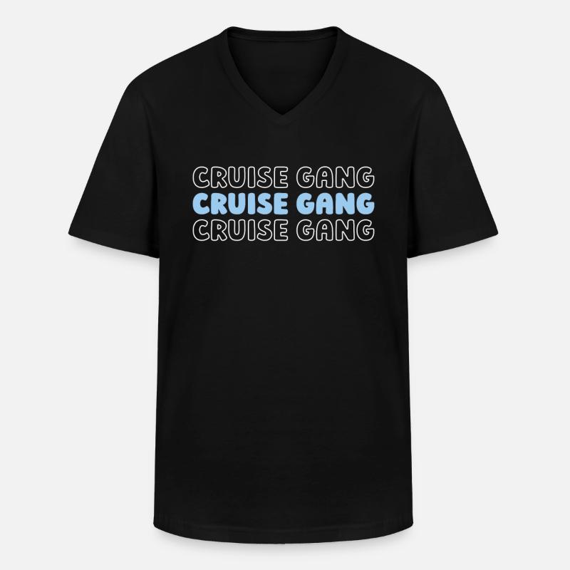 Kreuzfahrt - Männer-T-Shirt mit V-Ausschnitt - Schwarz