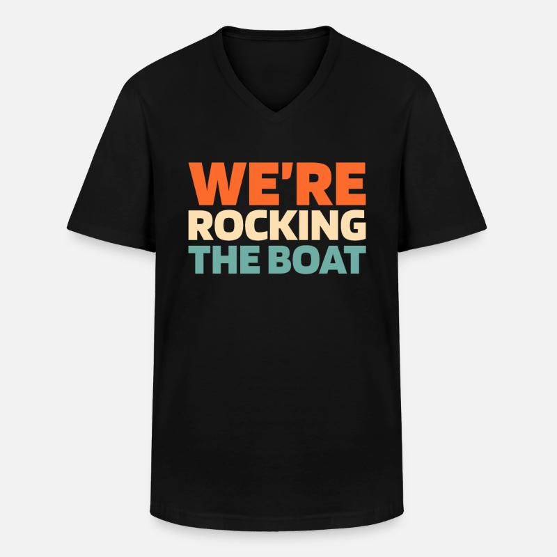 Kreuzfahrt - Männer-T-Shirt mit V-Ausschnitt - Schwarz
