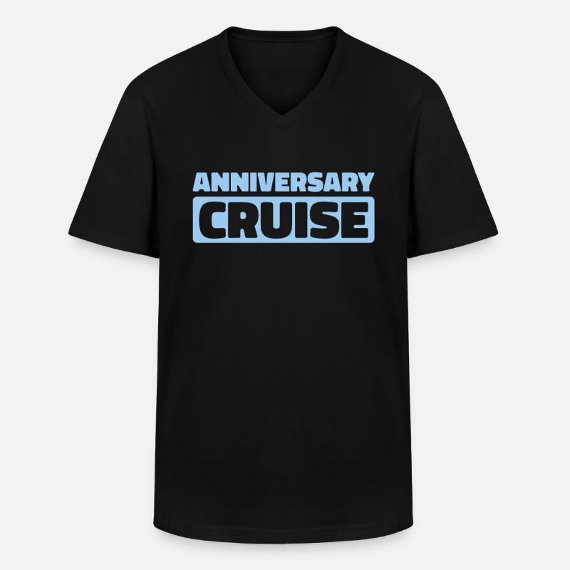 Kreuzfahrt - Männer-T-Shirt mit V-Ausschnitt - Schwarz