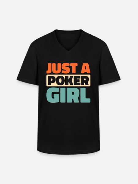 Poker Just A Poker Girl - Men's V-Neck T-Shirt - black