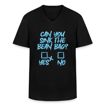 Cornhole Sackloch Spiel Lustig - Männer-T-Shirt mit V-Ausschnitt - Schwarz - Vorne - AI Model Male 178 dark (178cm)