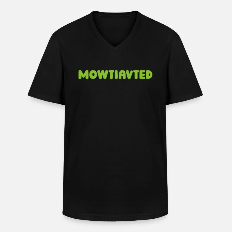 Rasenmäher Mähen - Männer-T-Shirt mit V-Ausschnitt - Schwarz