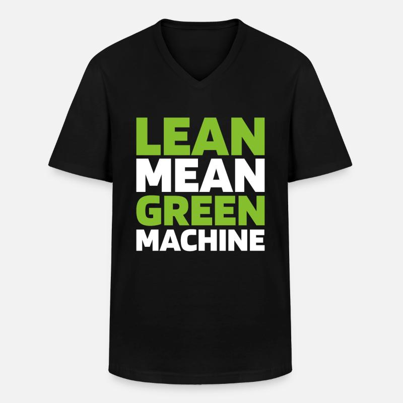 Rasenmäher Mähen - Männer-T-Shirt mit V-Ausschnitt - Schwarz