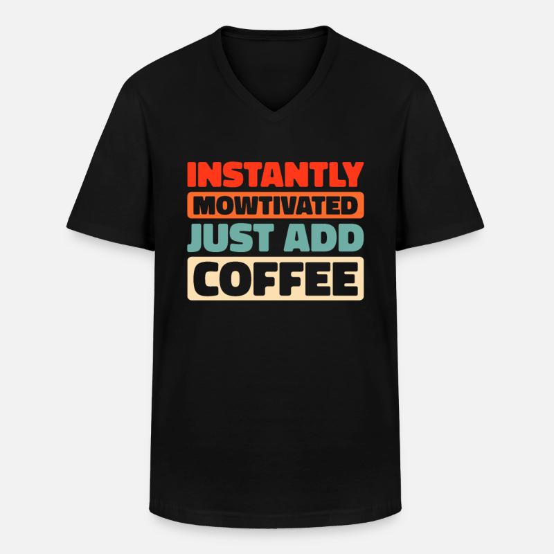 Rasenmäher Mähen - Männer-T-Shirt mit V-Ausschnitt - Schwarz