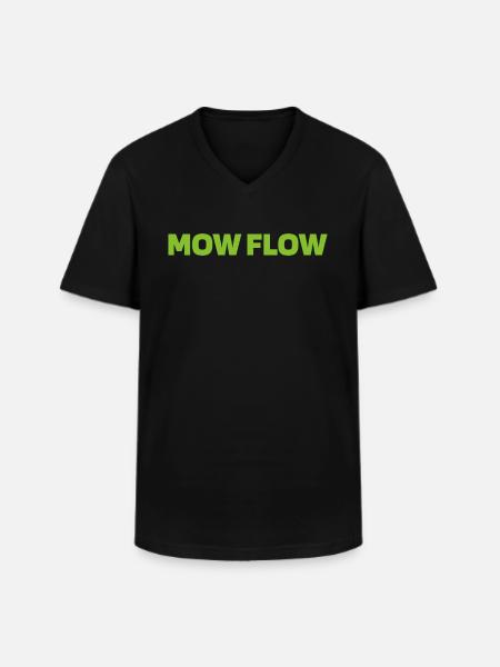 Lawn mower mowing - Men's V-Neck T-Shirt - black