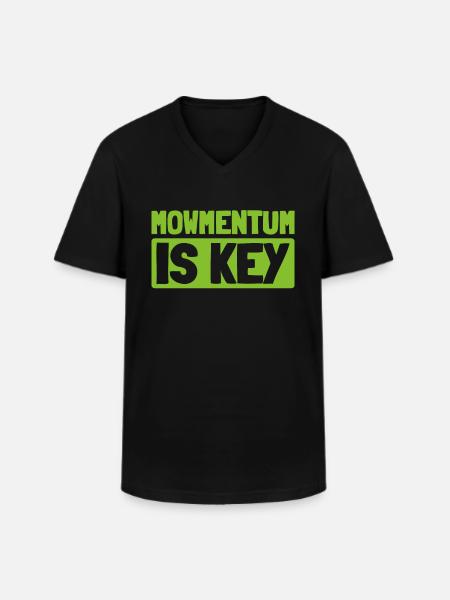 Lawn mower mowing - Men's V-Neck T-Shirt - black