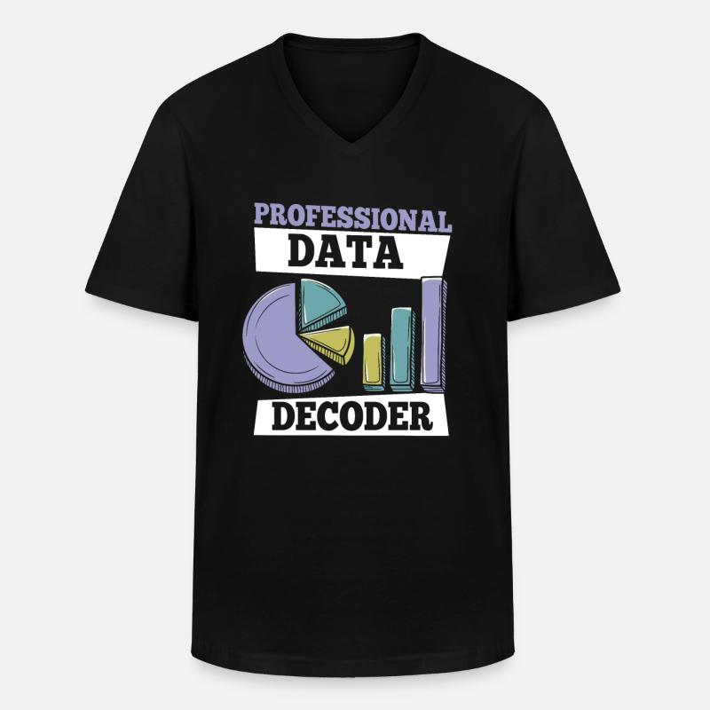 Data Science Data Analyst - Men's V-Neck T-Shirt - black