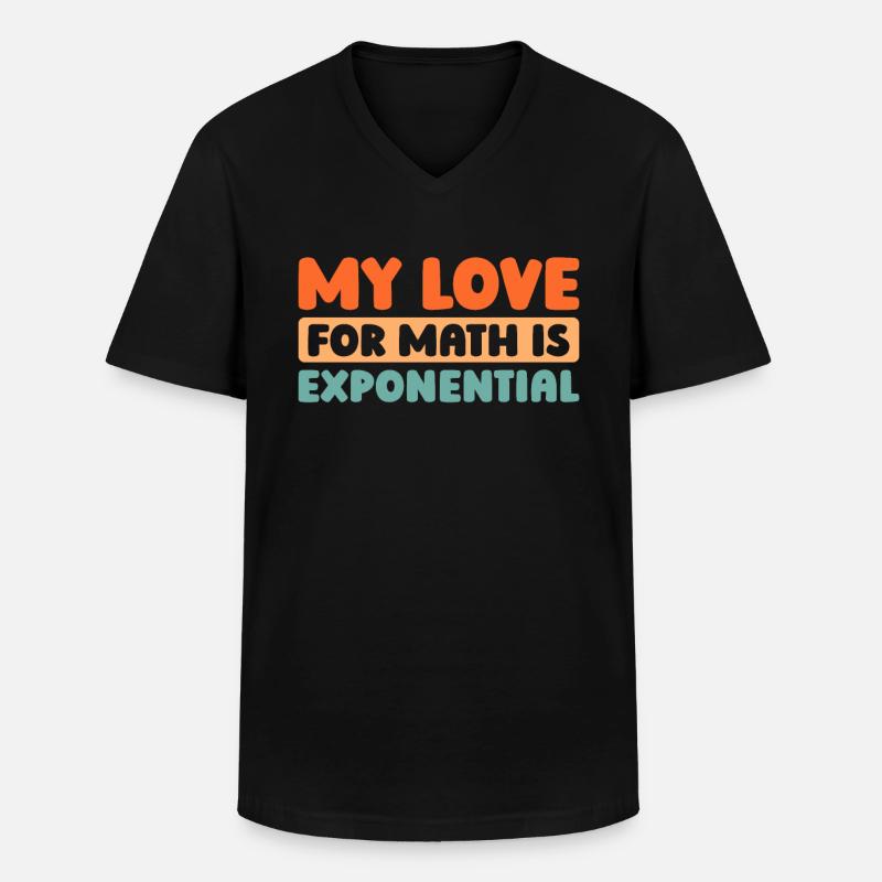 Mathe Mathematik Math Funny Pun - Männer-T-Shirt mit V-Ausschnitt - Schwarz