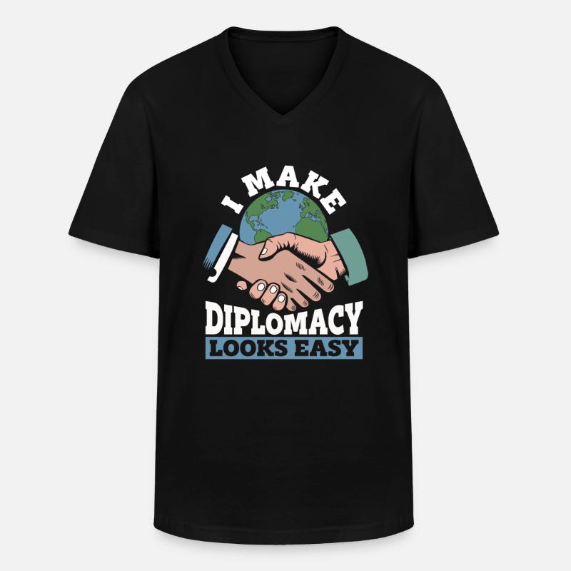 Botschafter - Männer-T-Shirt mit V-Ausschnitt - Schwarz