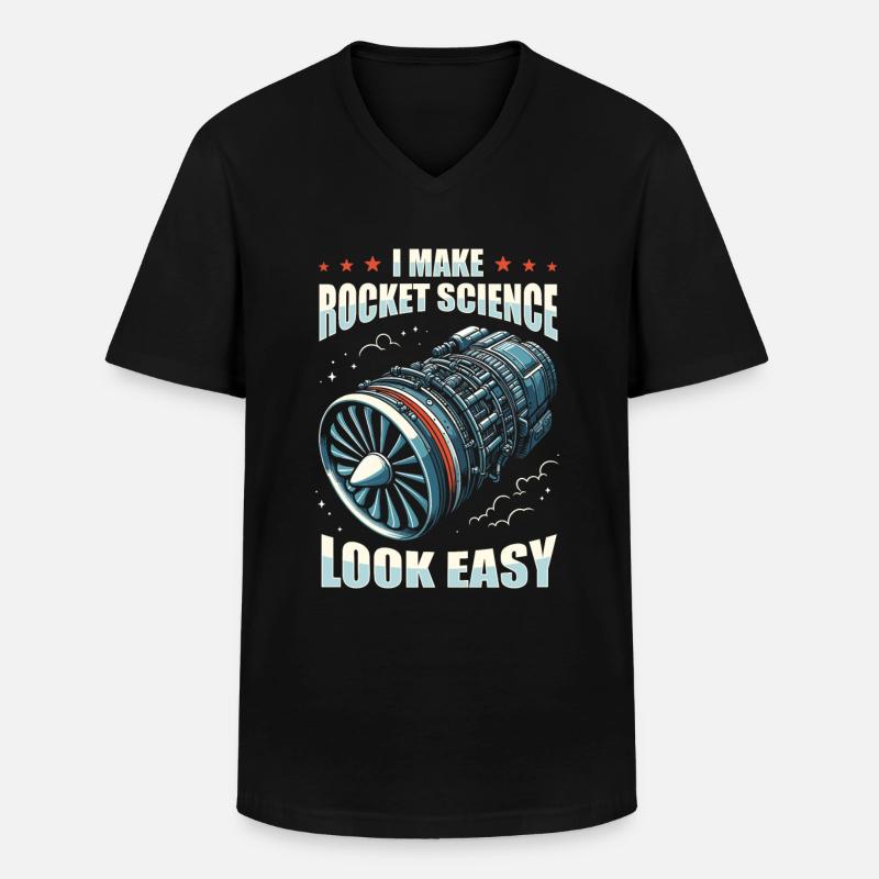 Raumfahrtingenieur - Männer-T-Shirt mit V-Ausschnitt - Schwarz