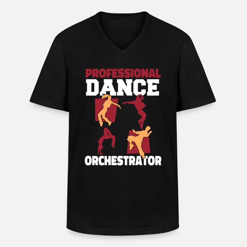 Choreograph - Männer-T-Shirt mit V-Ausschnitt - Schwarz