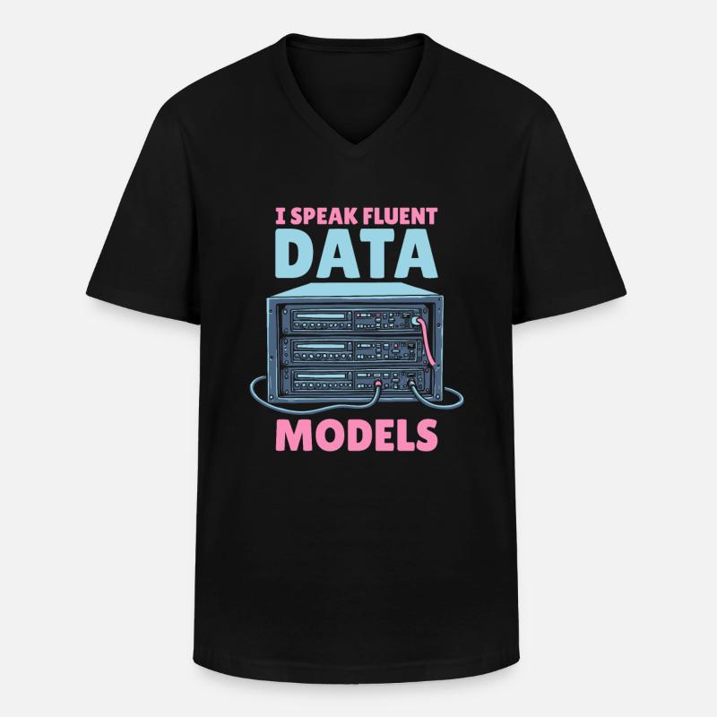 Database Architect - Men's V-Neck T-Shirt - black