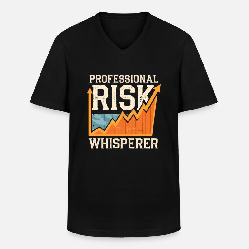 Aktuar - Männer-T-Shirt mit V-Ausschnitt - Schwarz