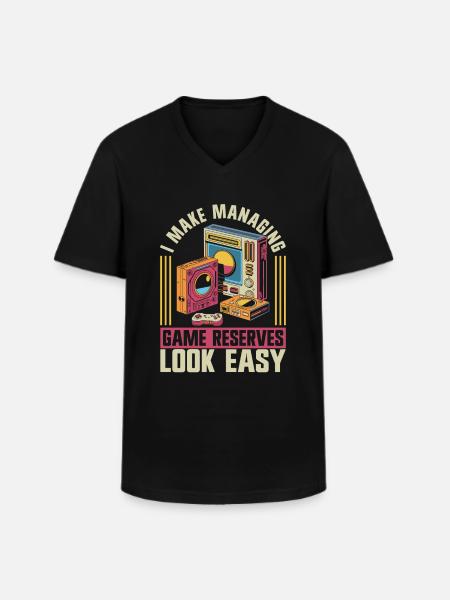 Gamekeeper - Men's V-Neck T-Shirt - black