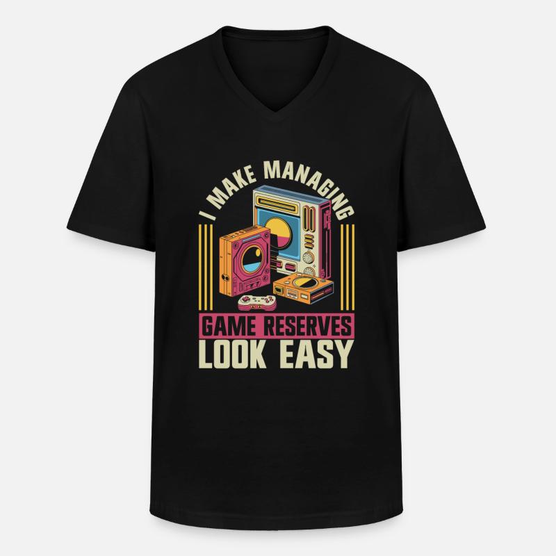 Wildhüter - Männer-T-Shirt mit V-Ausschnitt - Schwarz