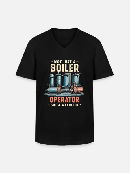Boiler operators - Men's V-Neck T-Shirt - black