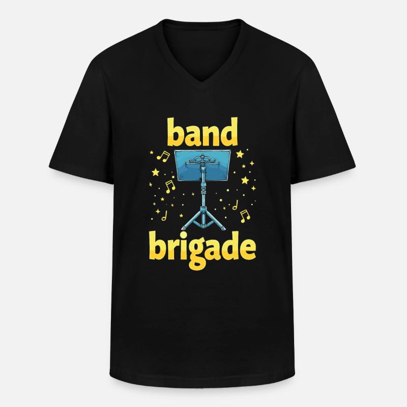 Banddirektor Team - Männer-T-Shirt mit V-Ausschnitt - Schwarz