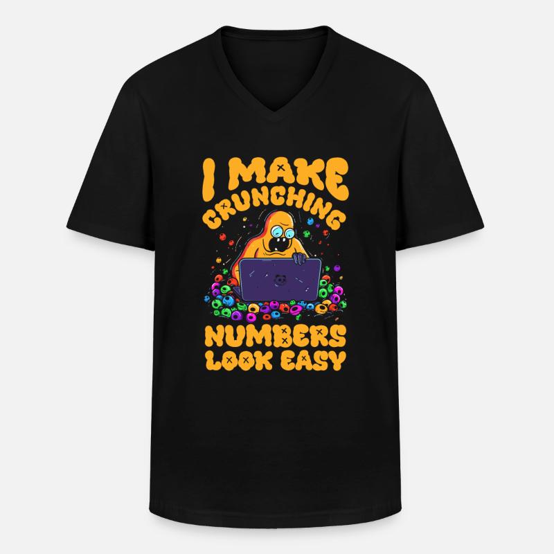 Data Science Data Analyst - Männer-T-Shirt mit V-Ausschnitt - Schwarz