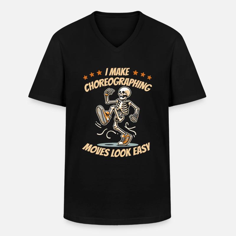 Choreograph - Männer-T-Shirt mit V-Ausschnitt - Schwarz