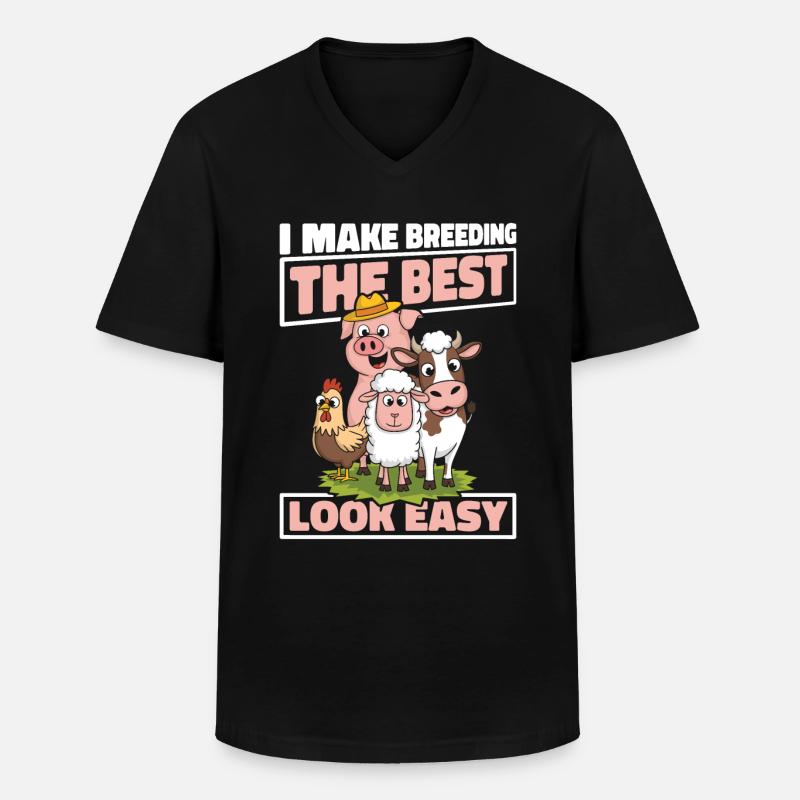 Züchter - Männer-T-Shirt mit V-Ausschnitt - Schwarz