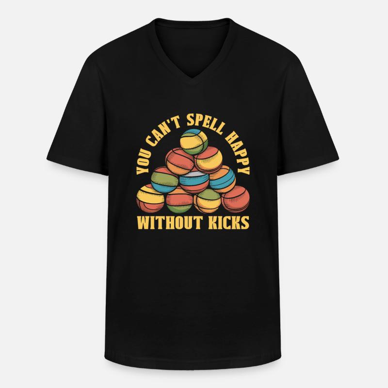 Hacky Sack - Männer-T-Shirt mit V-Ausschnitt - Schwarz