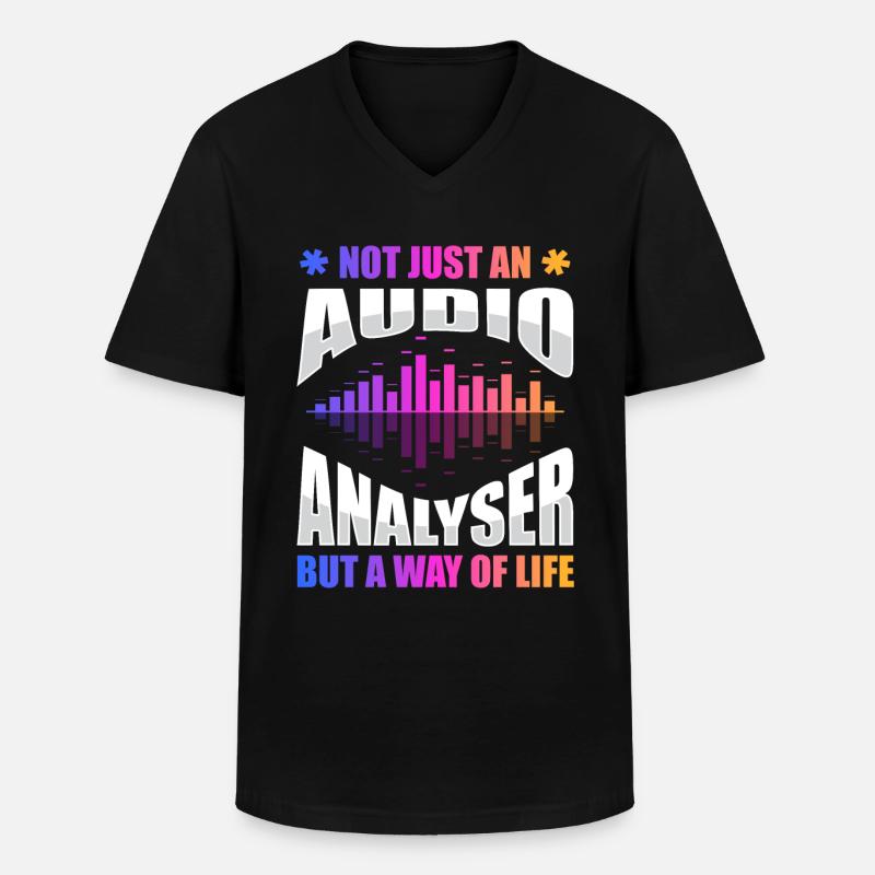 Audioanalysator - Männer-T-Shirt mit V-Ausschnitt - Schwarz