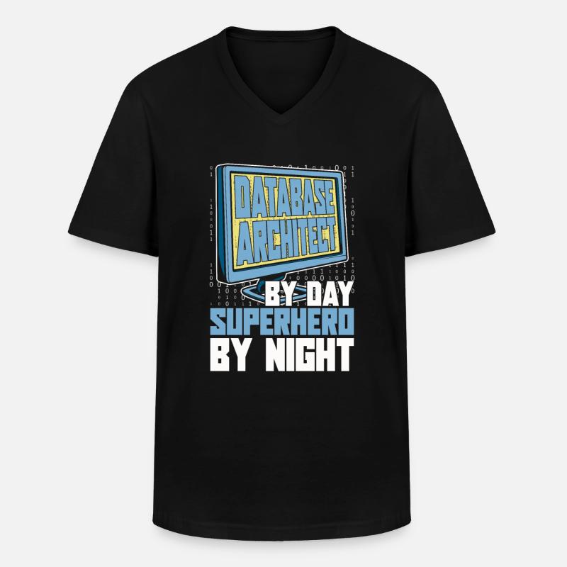 Database Architect - Men's V-Neck T-Shirt - black