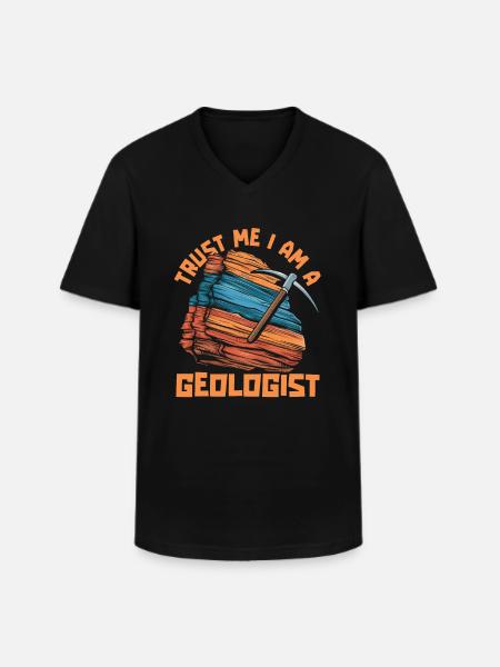 Geology Geologist - Men's V-Neck T-Shirt - black