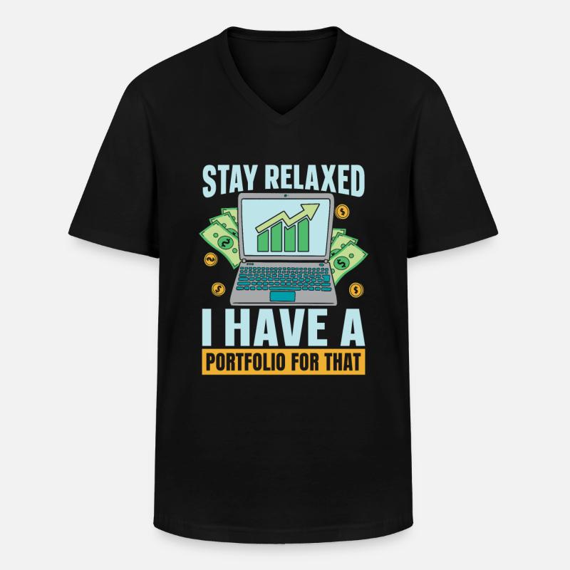 Finanzberater - Männer-T-Shirt mit V-Ausschnitt - Schwarz