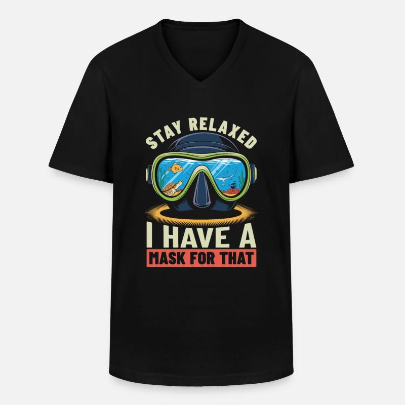 Berufstaucher - Männer-T-Shirt mit V-Ausschnitt - Schwarz