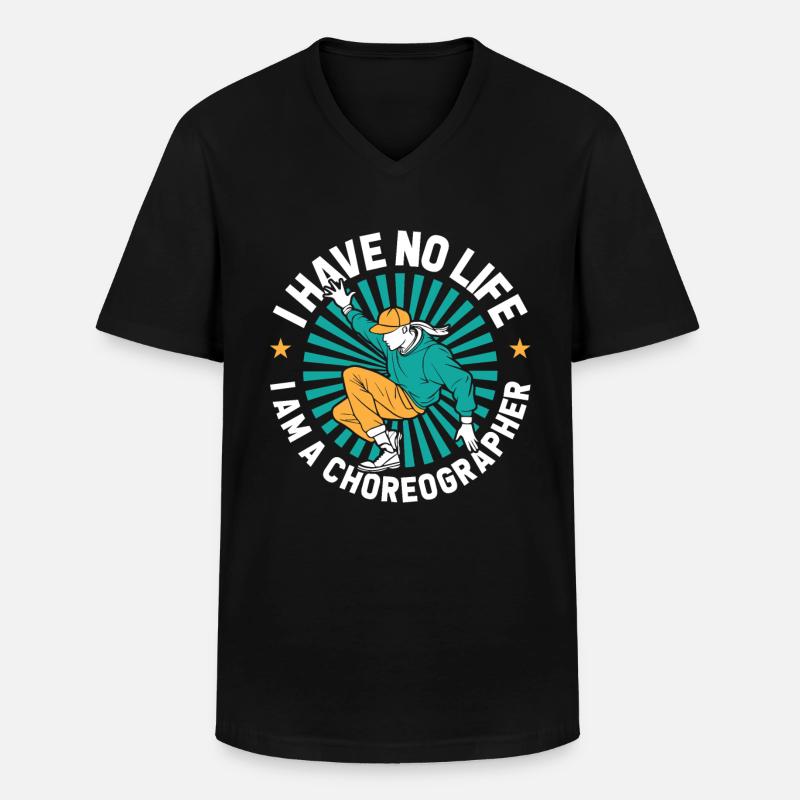 Choreograph - Männer-T-Shirt mit V-Ausschnitt - Schwarz