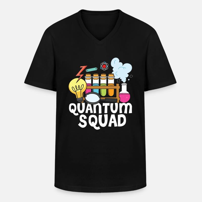 Physics Physique Squad - Men's V-Neck T-Shirt - black