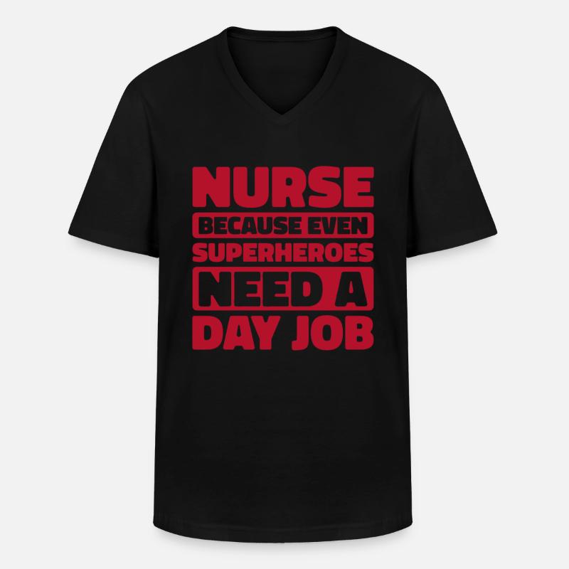 Krankenschwester Funny - Männer-T-Shirt mit V-Ausschnitt - Schwarz