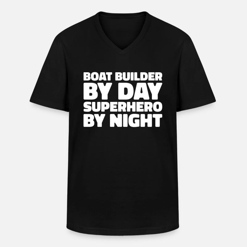 Bootsbauer - Männer-T-Shirt mit V-Ausschnitt - Schwarz