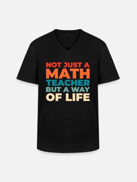 Math Teacher Math Teacher - Men's V-Neck T-Shirt - black