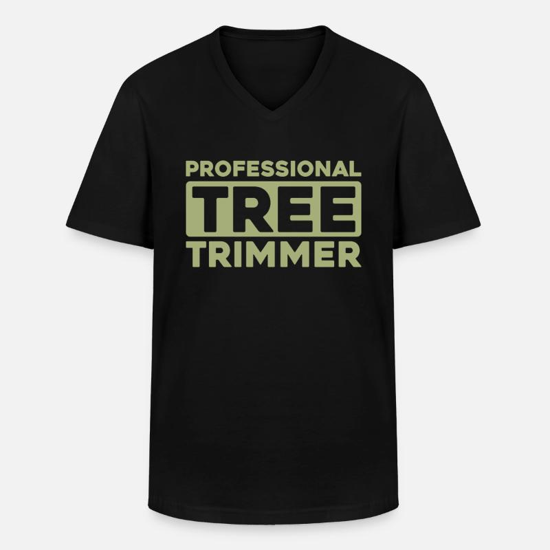 Baumschneider - Männer-T-Shirt mit V-Ausschnitt - Schwarz