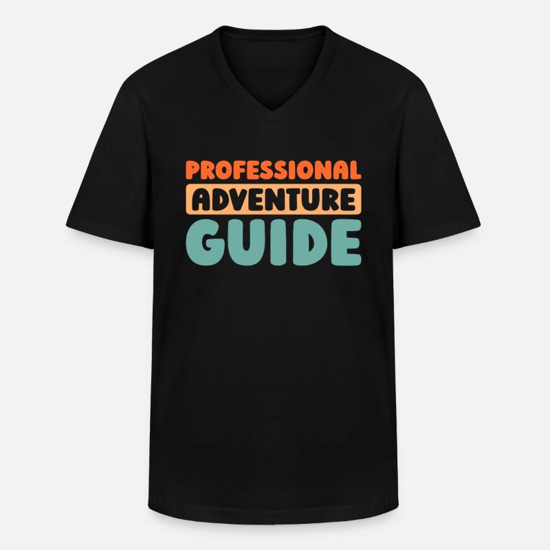 Reiseleiter - Männer-T-Shirt mit V-Ausschnitt - Schwarz