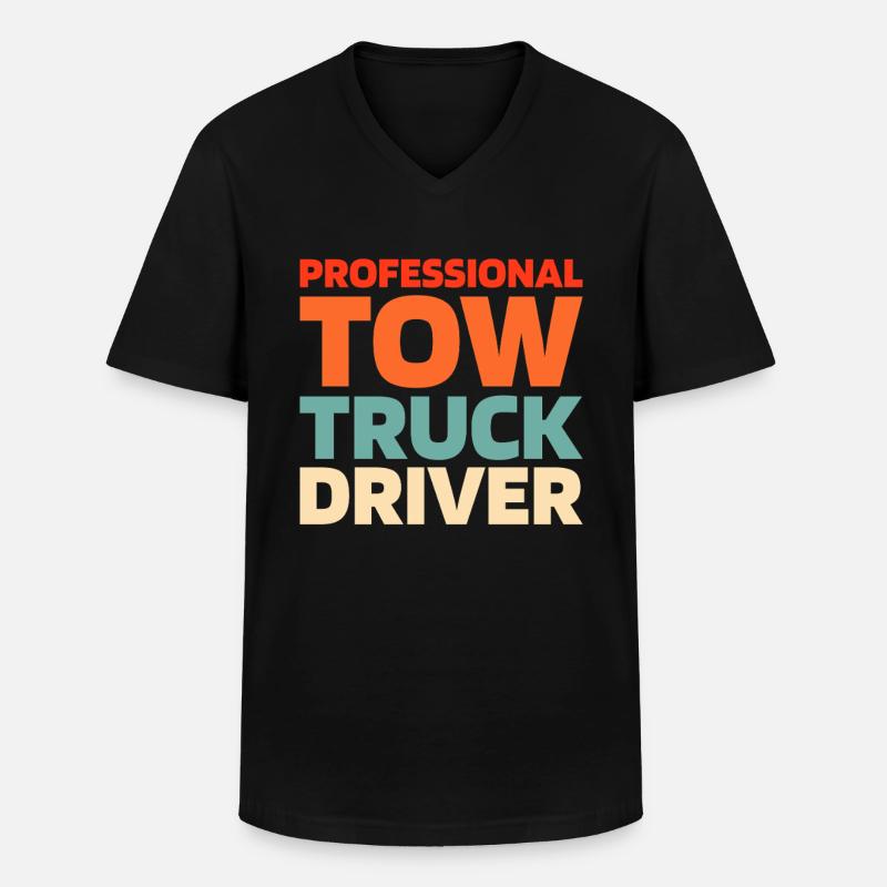 Abschleppdienst Abschlepper - Männer-T-Shirt mit V-Ausschnitt - Schwarz