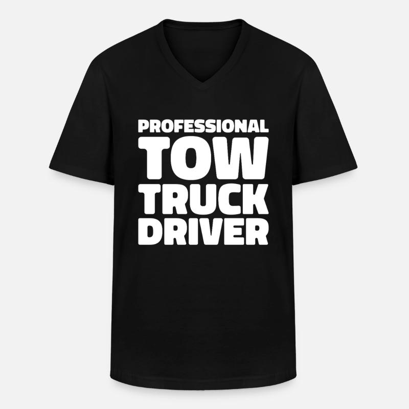 Abschleppdienst Abschlepper - Männer-T-Shirt mit V-Ausschnitt - Schwarz