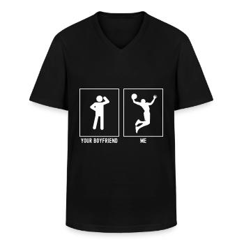 Your Friend - Me - Basketball Slam Dunk - T-shirt col V Homme - noir - Devant - AI Model Male 178 dark (178cm)