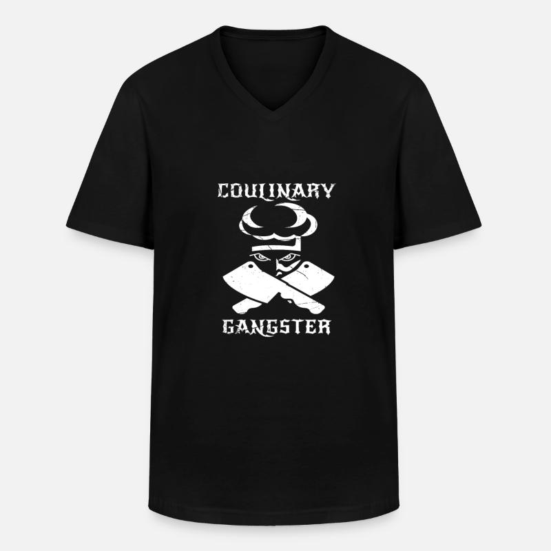 Koch Kochen Küchenchef Sternekoch - Männer-T-Shirt mit V-Ausschnitt - Schwarz