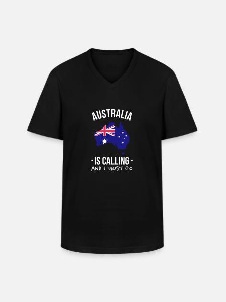 Australia Australian Australian Australian - Men's V-Neck T-Shirt - black