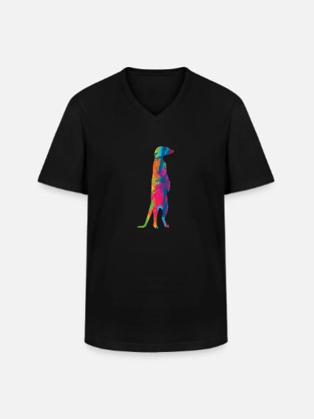 Suricates - T-shirt col V Homme - noir