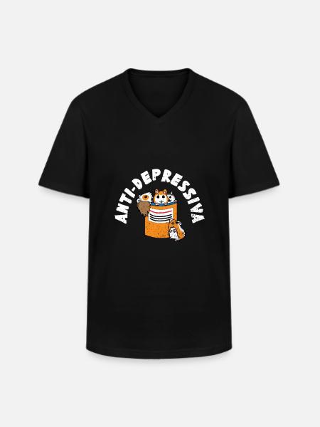 Antidepressants Psychotropic Drugs Thymoleptic - Men's V-Neck T-Shirt - black