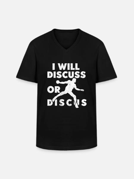 Diskuswerfen Diskuswurf Leichtathletik Diskus - Männer-T-Shirt mit V-Ausschnitt - Schwarz