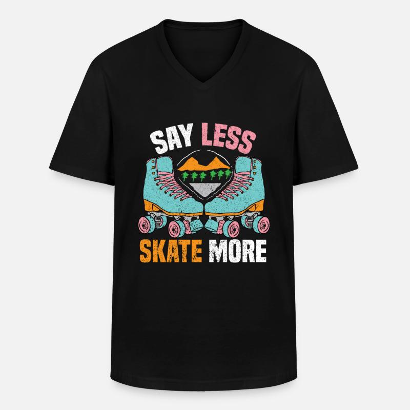 Rollerskate Rollerskating Skating Rollerblades - Männer-T-Shirt mit V-Ausschnitt - Schwarz