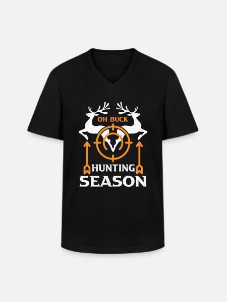 Hunting Hunting Hunter Rifle Shooting Game Hunting - Men's V-Neck T-Shirt - black